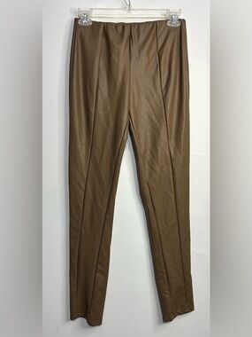 5‎ for $25🔥Haute Monde Brown Vegan Leather Leggings Medium